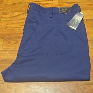 NEW Polo Ralph Lauren Mens Active Fit Performance Pants Navy Stretch 42/34 *33L